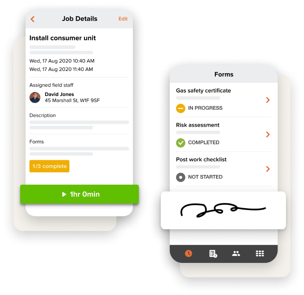 Convert Form 4 job details and forms mobile