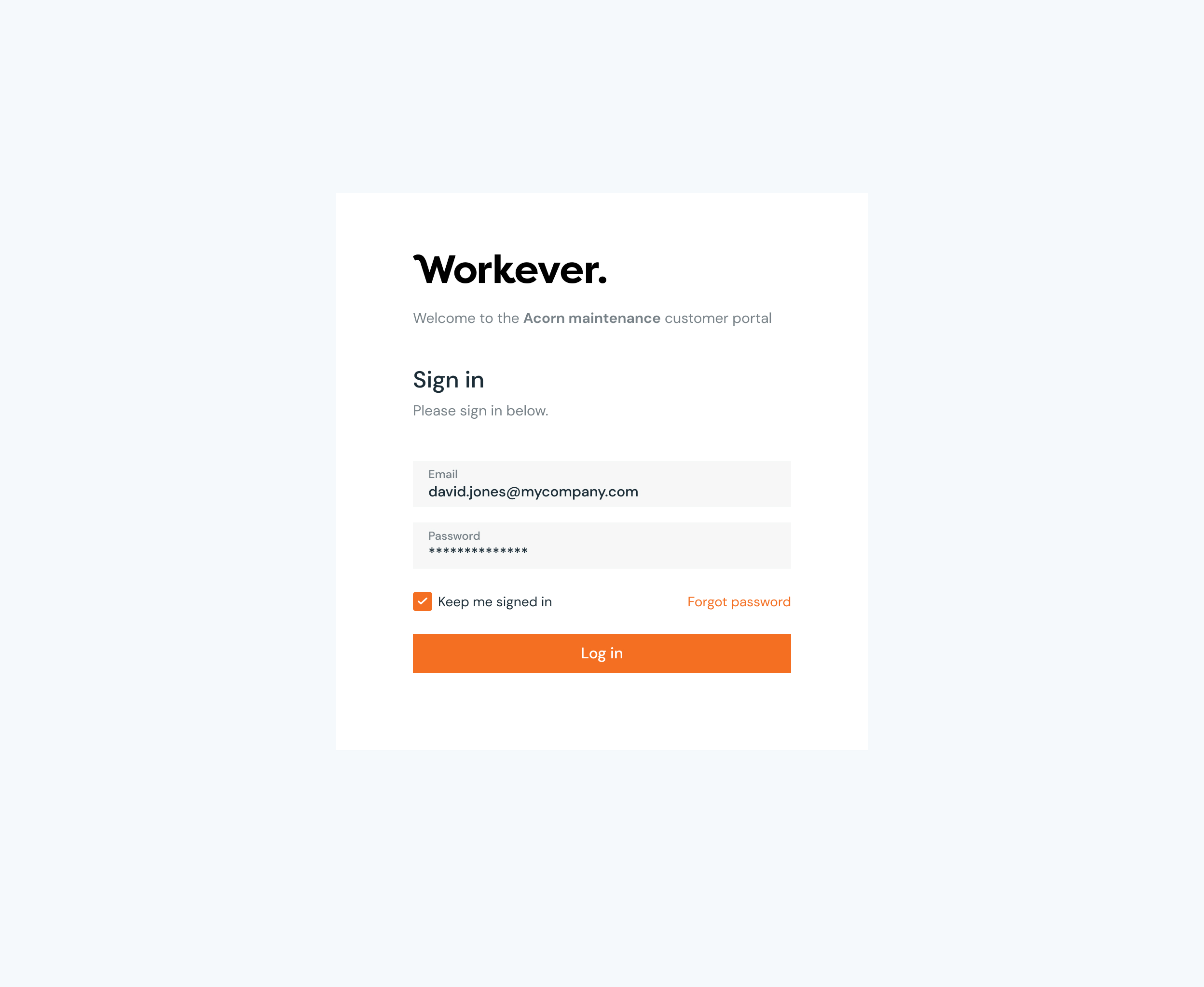 Customer Portal Workever